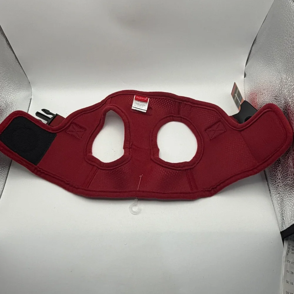 Puppia Soft‎ Vest Harness B Wine Red Air Mesh Step-In Dog Harness Size L